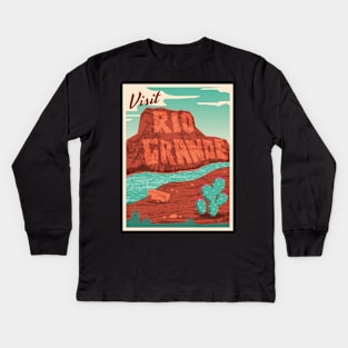 Rio Grande Travel Poster Kids Long Sleeve T-Shirt